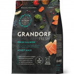 Беззерновой корм с живыми пробиотиками GRANDORF Fresh Adult MAXI Salmon & Sweet Potato (Свежее филе лососяс бататом для собак крупных пород)